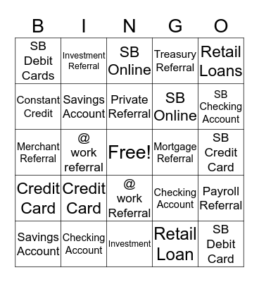 2nd Quarter BINGO Card