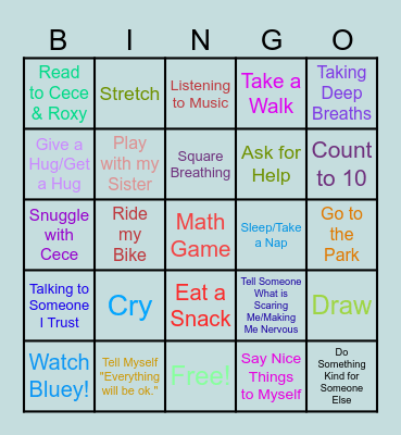 Coping Skill Bingo! Bingo Card