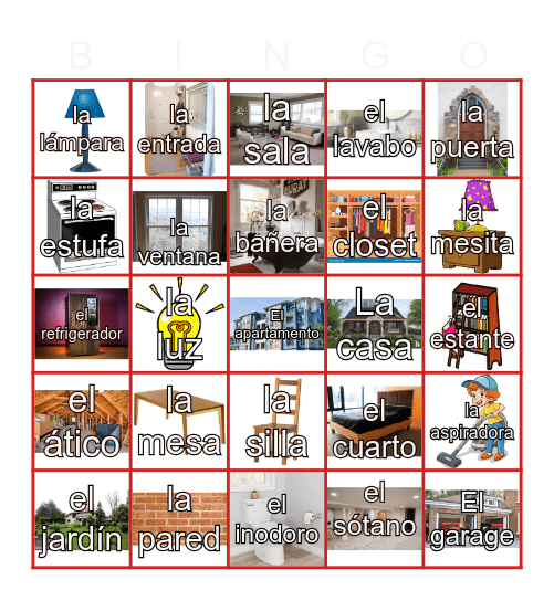 La casa Bingo Card