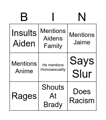 Lawrence Bingo Card