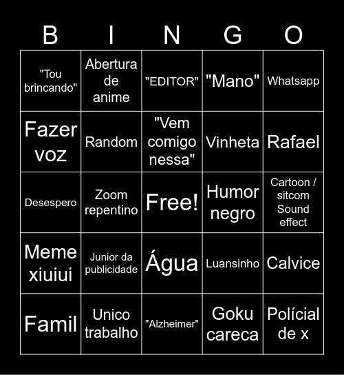 T3ddy Bingo Card
