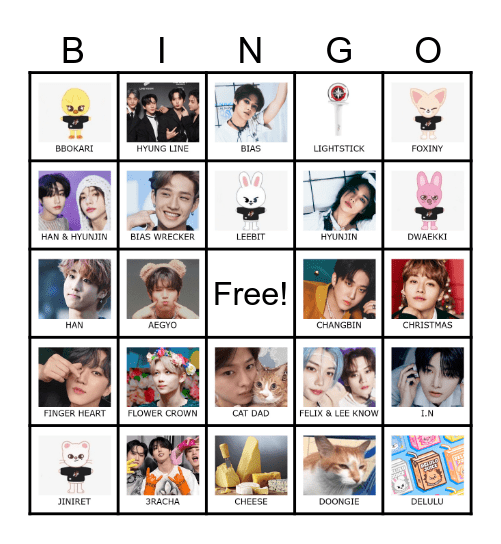 STRAY KIDS BINGO Card