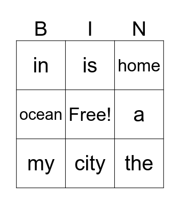 PCI words Bingo Card