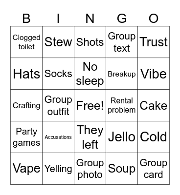 Birthday Soup Bingo Card