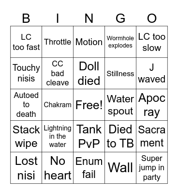 Milk TEA Bingo Card