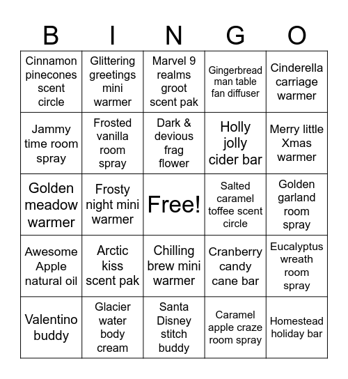 Scentsational Bingo!! Bingo Card