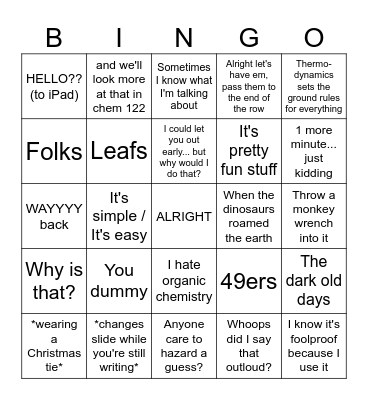Gerry Bingo Card