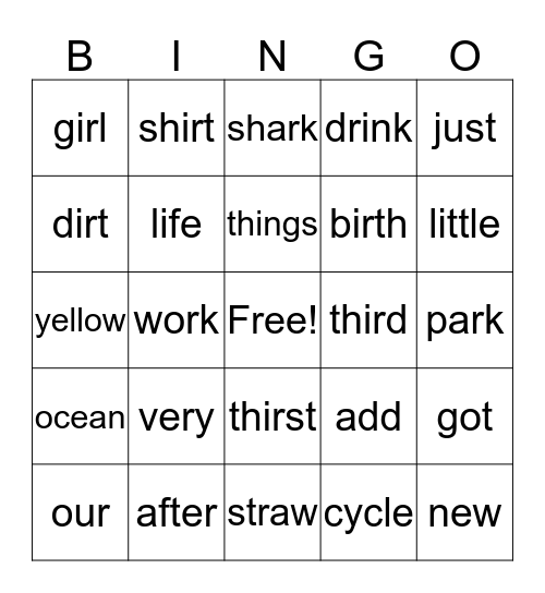 AMELIE's VERY SPECIAL BINGO GAME Bingo Card
