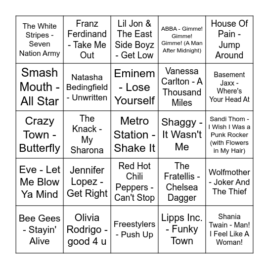 S.T.G.W.P.T Bingo Card