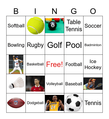 Ball Sports Bingo Card