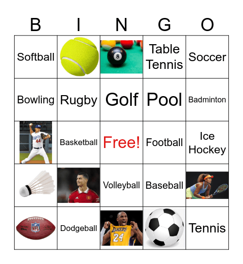 Ball Sports Bingo Card