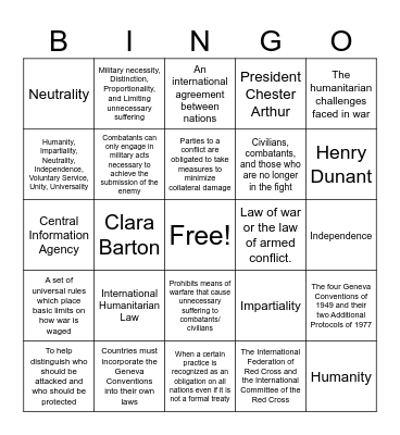 IHL Bingo Card