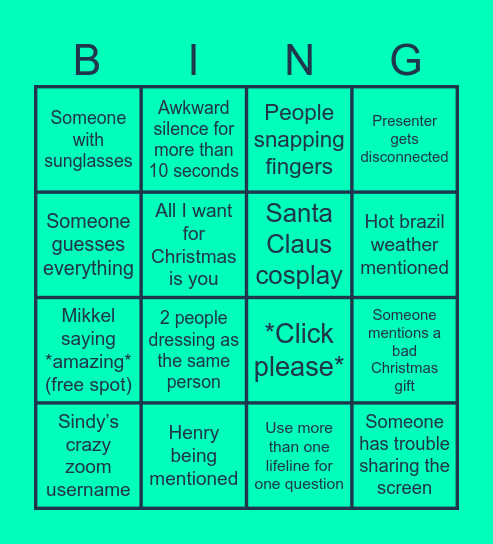 Capdesk Christmas Bingo Card