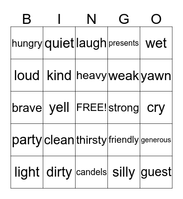 S2A  Bingo Card