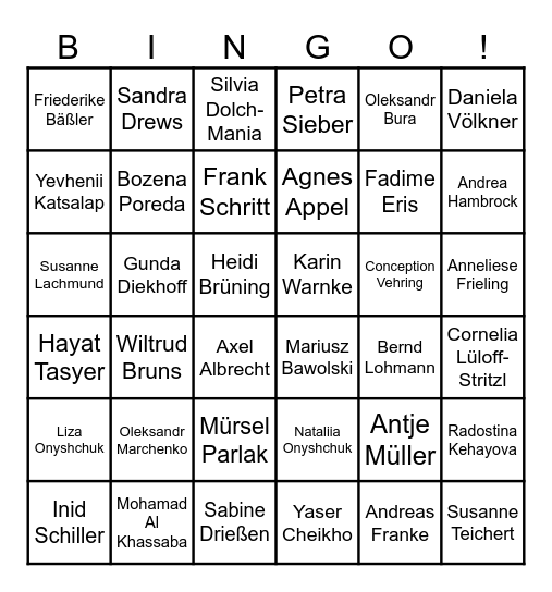 Silber-BINGO Card