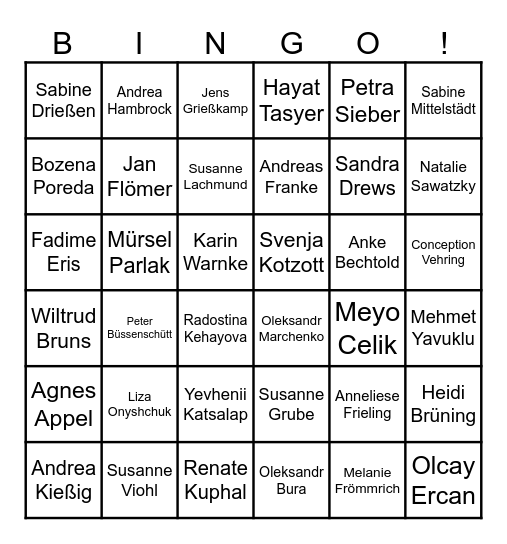 Silber-BINGO Card