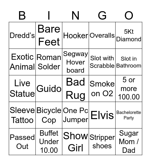 VEGAS   BINGO Card