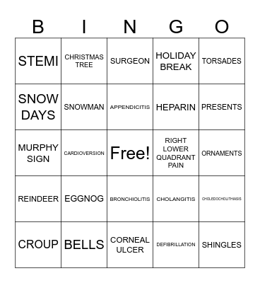 DECEMBER LUNCH & LEARN Bingo Card