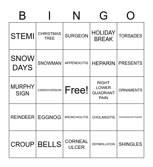 DECEMBER LUNCH & LEARN Bingo Card