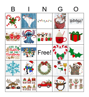CCP Christmas Bingo Card