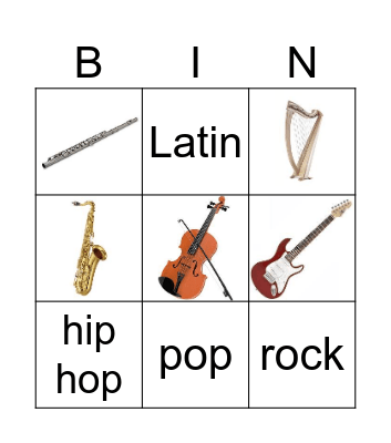 Music Bingo Card