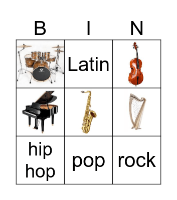 Music Bingo Card