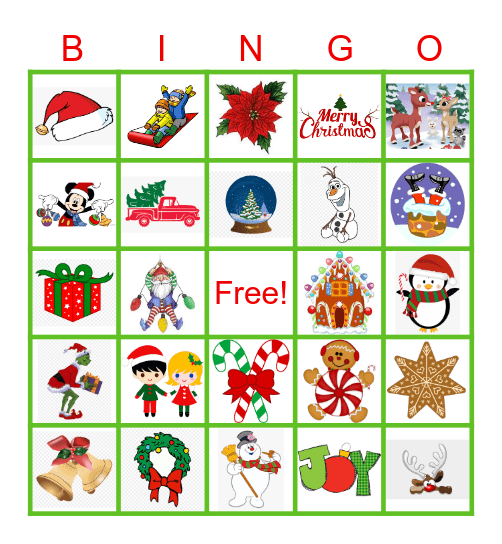 Christmas Bingo Card