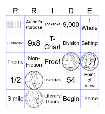 Pirate Pride Bingo Card