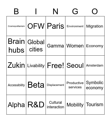 Bingo Card