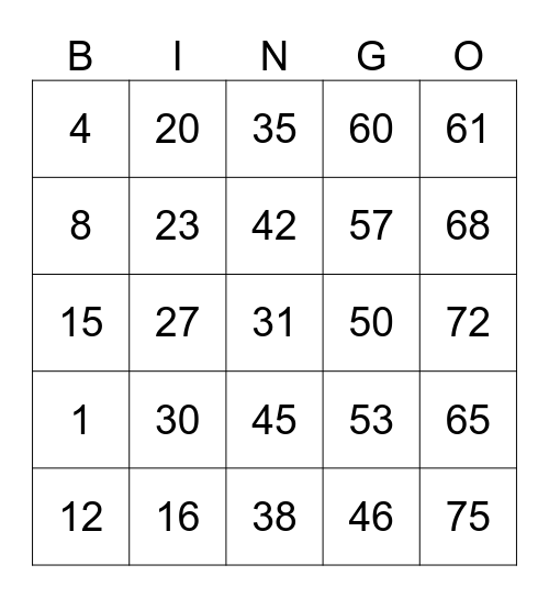 Rupert Tantay Bingo Card