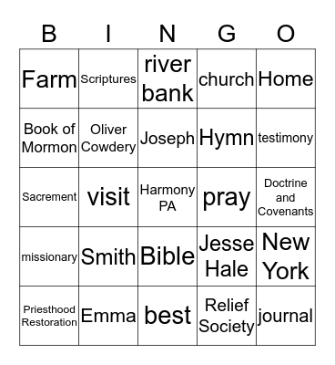 Listening Bingo Card