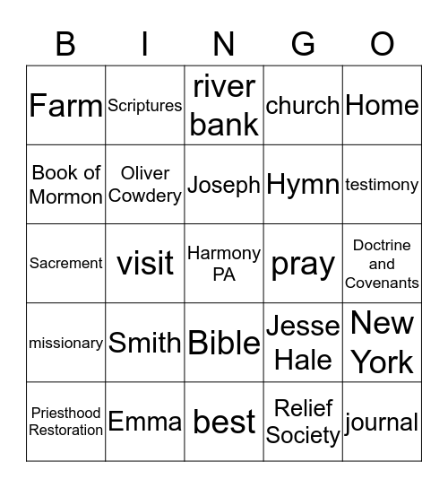 Listening Bingo Card