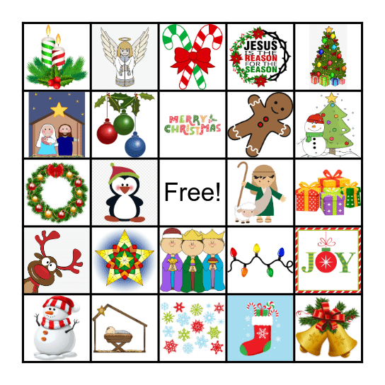 Merry Christmas Bingo Card