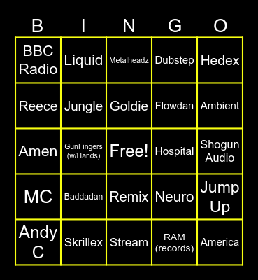 DNBA Awards BINGO 2023 Bingo Card