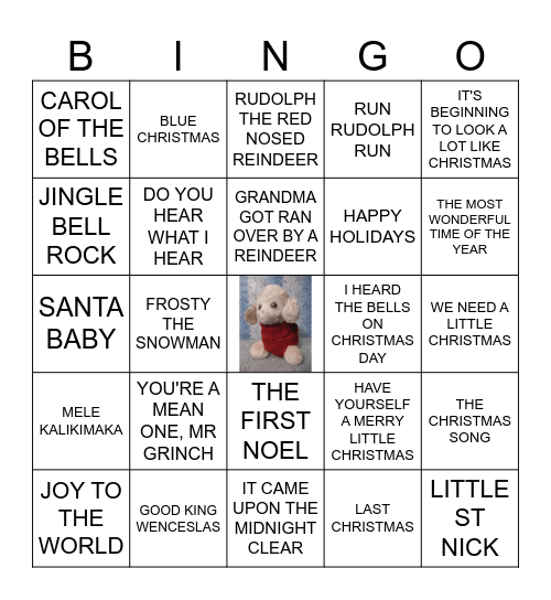 Lambdog's Name that Tune - Christmas Edition Bingo Card