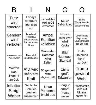 2024 Bullshit Bingo Card