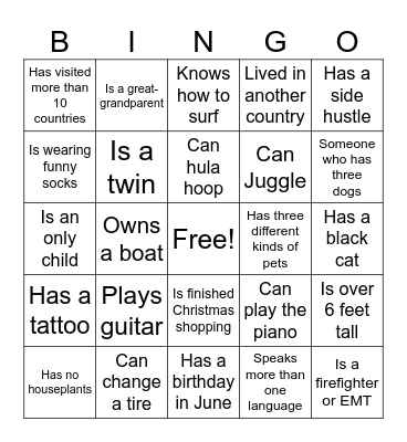 OIT Get to Know Your Coworker Bingo Card