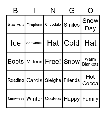 Holiday BINGO Card
