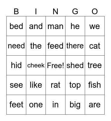 BINGO Card