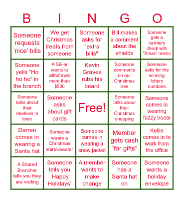 Winter Branch Bingo Card