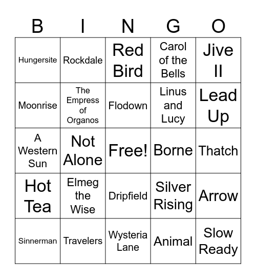 Goosemas Bingo Card