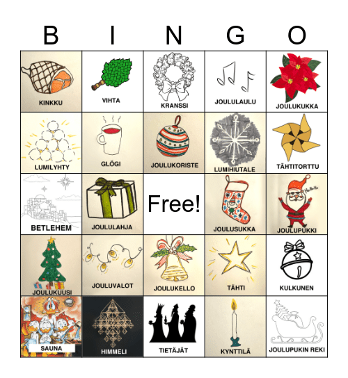 JOULU BINGO Card