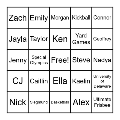 SOUD BINGO Card