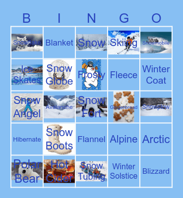 Winter Wonderland Bingo Card