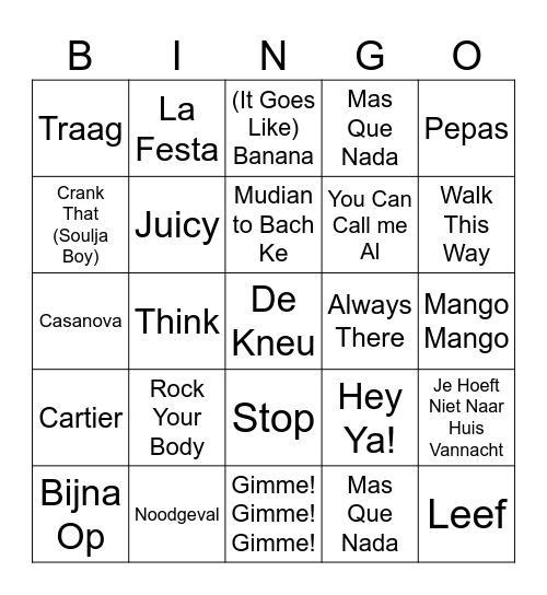 SCHONKIES DISCO BINGO - TEAM ROZE Bingo Card