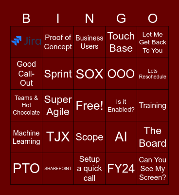 TJX Bingo Card