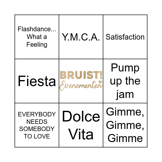 Disco Bingo Card