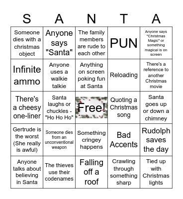 Violent Night Bingo + Bingo Card