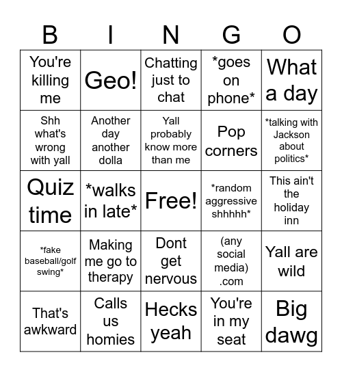 Mayr bingo Card