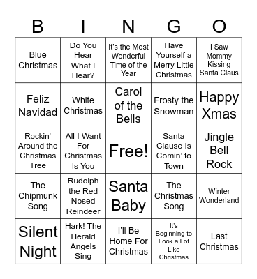 Christmas Bingo Card